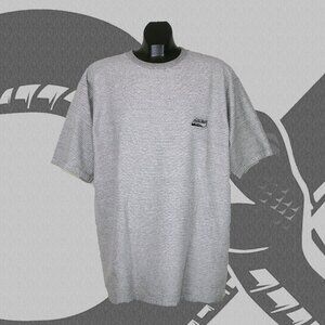 90s/Y2K QuikSilver T-Shirt Striped Logo Patch Men's XL Made in USA